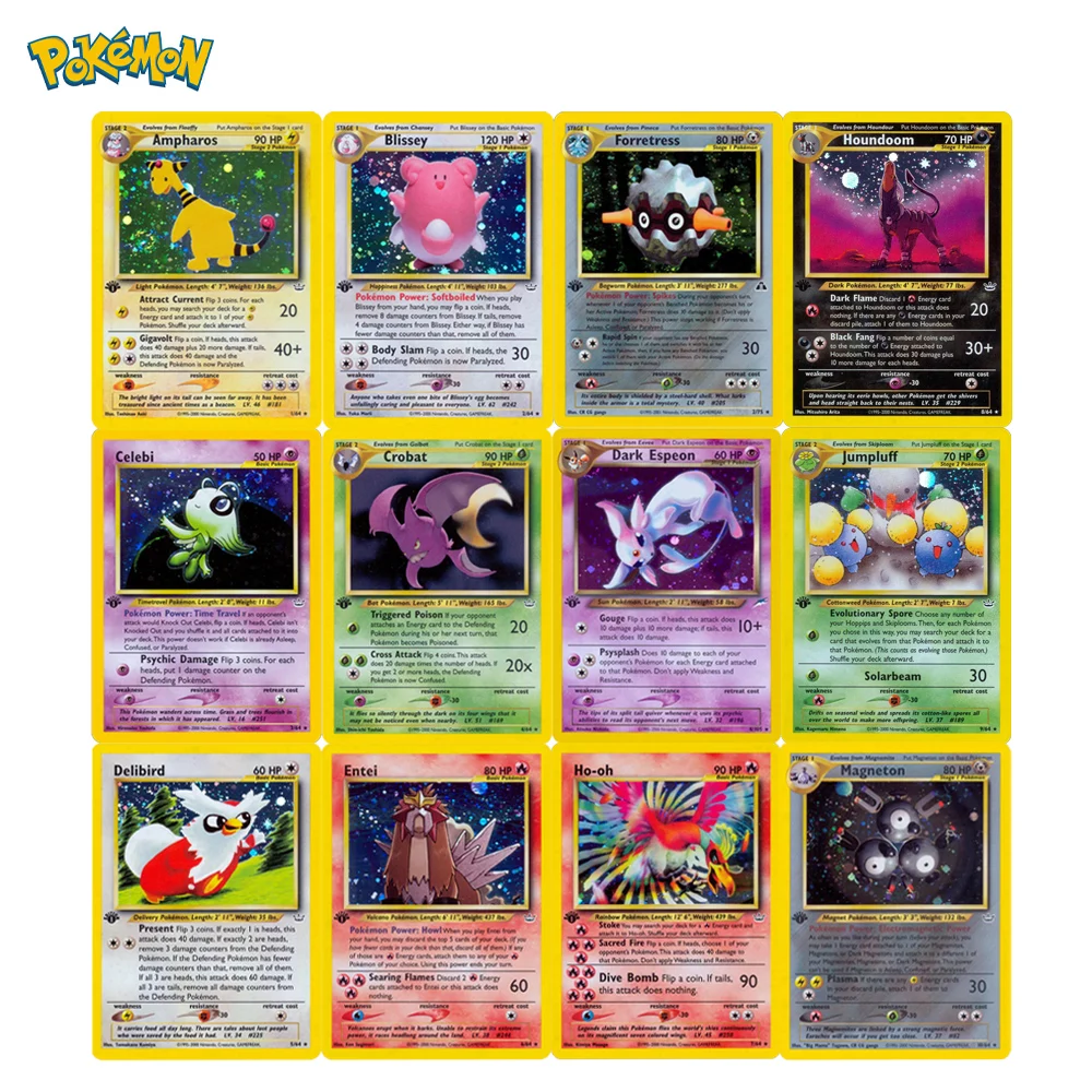 Ning cards ampharos dark espeon forretress raikou game collection ptcg proxy cards kids thumb200