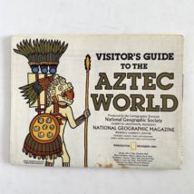 1980 Vintage National Geographic Map Visitor Guide to the Aztec World - $3.49