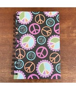 Spiral Bound Blank Book Hippie Floral Peace Sign Peace Symbol - £15.68 GBP