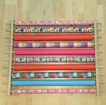 Gift Wrapping Paper Etc. Organizer. 10 Rows. Adjustable Width. Easy Wall Mount. - £58.08 GBP