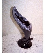 Beauceware Vintage Vase Canadian Pottery Bird Paradise Blak White Drip D... - €33,60 EUR