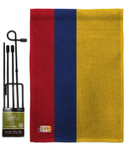 Colombia Burlap - Impressions Decorative Metal Garden Pole Flag Set GS140055-DB - £26.86 GBP