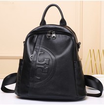 Fashion Ladies Travel Leather Backpack Women&#39;s Bag Solid Color Backpacks High Qu - £61.72 GBP