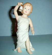 Lenox Classics Little Graces Enjoyment Angel Figurine Golden Wings 7&quot; Boxed - £51.35 GBP