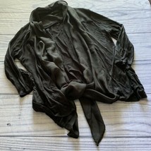 AB Studio Cardigan, Size Medium, Black, 3/4 Sleeve, Rayon, Polyester - £9.58 GBP
