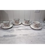 Midwinter Stonehenge Wild Oats Tea Cup &amp; Saucer, Set Of 4, Wedgewood Tab... - $32.58 CAD