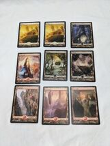 Lot Of (9) MTG Zendikar Full Basic Lands Plains Swamp Mountains - $126.94 MXN