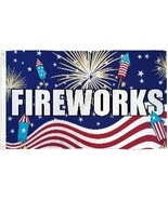 Fireworks USA 4th of July 3&#39;X5&#39; Flag ROUGH TEX® 68D - $33.95 CAD