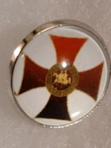 Knight Templar Red Christian Cross and Seal Lapel Pin  - £7.18 GBP
