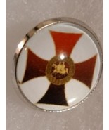 Knight Templar Red Christian Cross and Seal Lapel Pin  - £7.04 GBP