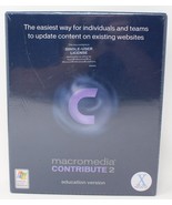 Macromedia C contribute 2 Educational Version Windows XP Mac OS X New Se... - £13.17 GBP