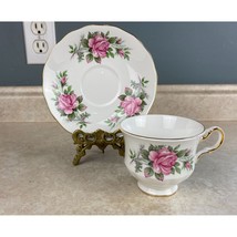 Queen Anne Pink Roses #8540 Bone China England Tea Cup And Saucer Set - £9.46 GBP