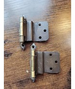 Pair 1967 Amerock Polished Brass 3/8&quot; Inset Self Close Cabinet Door Hing... - €5,91 EUR