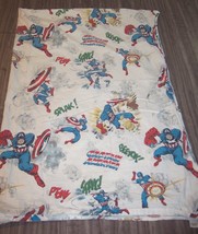POTTERY BARN KIDS Marvel Comics CAPTAIN AMERICA Twin Size FLAT Sheet - $24.74