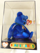vtg 1998 TY BEANIE BABY BLUE CLUBBY I IN ORIGINAL TY DISPLAY BOX CASE - £53.81 GBP