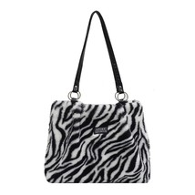 Vintage Women Shoulder Bag Zebra Stripes Cow Print Design Shoulder Bag Casual Wo - £23.16 GBP
