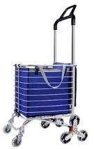 Folding Shopping Cart Grocery Trolley Laundry Stair Climbing Handcart w/... - $45.00