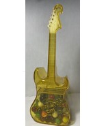 Vintage 1990s Hard Rock Cafe Yellow Plastic Guitar Cocktail Filled With/... - £12.48 GBP