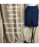 Lauren Ralph Lauren Navyblue Logo Bermuda Shorts Size 12 - £14.19 GBP