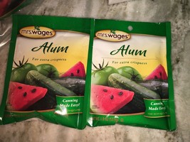 2 Packs Mrs. Wages Alum for extra crispness Pickles Melon Rinds Cherry 1... - $25.57 CAD