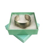 Polished Pewter Cuff Bracelet, 1&quot; Wide, Silver Tone, Lily Of The Valley ... - $20.10 CAD