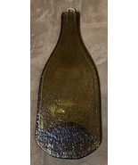 Flat Olive Green Wine Bottle Cutting Board Wall Hanging Home Decor - $4.99