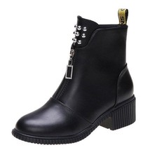 Zipper Lady Boots Brand Women&#39;s Shoes Australia Boots-women Winter Footwear Roun - £36.02 GBP