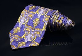 Gianni Versace tie. Cherub print with gold accents. Stunning￼ 90s Tie Ex... - £234.78 GBP