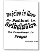 Greeting Card &quot;Romans 12:12&quot; - $9.90+