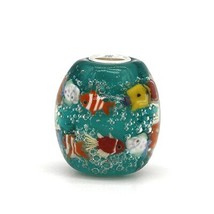 925 Sterling Silver Colorful 3D Animals Fish Ocean Murano Glass Charm Bead Not O - £28.67 GBP