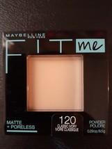 (1) Maybelline New York Fit Me Matte &amp; Poreless 120 Classic Ivory Powder .29 oz - £6.11 GBP