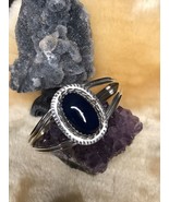 Vintage Navajo KCS Sterling Silver Lapis Lazuli 6.5” Cuff Bracelet 18.49g - $135.81 CAD