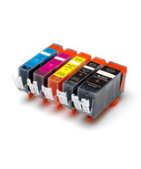 5 Pk New Ink Combo + Smart Chip For Canon 220 221 Pixma Mp620 Mp640 Mx86... - £13.36 GBP