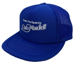 Vintage Louise Mandrell Hat Cap Snap Back Blue Mesh Trucker Sportcap Large Music - £15.50 GBP