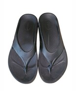 OOFOS Ooah Original Thong Sandals Unisex Men&#39;s 13 / Women&#39;s 15 Black Gen... - $39.08 CAD