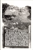 RPPC Mt Rushmore The Shrine of Democracy Split View Monument &amp; Sign Postcard X3 - $5.95