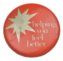 Helping You Feel Better Vintage Pin Pinback Button - $11.95