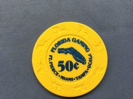 FLORIDA GAMING $.50 FIFTY CENTS CASINO CHIP - $181.36 MXN
