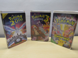 Lot of 3 Vintage Pokemon the First Movie , 2 &amp; 3. VHS Tape - £18.68 GBP