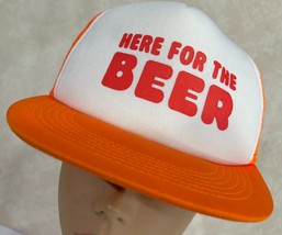 Here For The Beer Novelty Trucker Snapback Baseball Cap Hat - $15.18