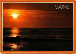 Sunrise on the Coast Maine Postcard Posted 2001 - £3.46 GBP