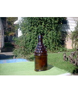 Vintage Amber Glass Bitters Bottle Top Half Grape Design No Cork Taiwan ... - £7.86 GBP