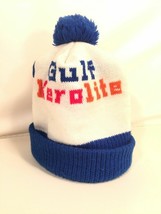 Gulf Kerolite Vintage Gaz Station Bonnet Boule de Neige Bonnet de Ski - £35.81 GBP