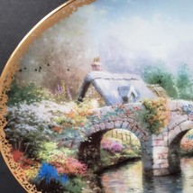 Thomas Kinkade 1995 Lamplight Bridge 8.5&quot; x 6.5&quot; Limited Edition Oval Plate - £16.22 GBP