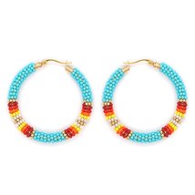 Go2boho Native Style Earring Bohemian Ethnic Hoop Earrings For Women Jewelry Han - £16.85 GBP