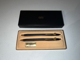 Vintage Cross Pen Pencil Classic Black Set 250105 w/Box New - £50.59 GBP