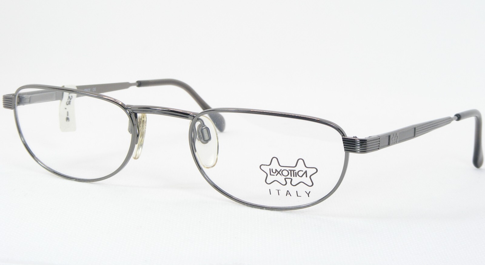 Gafas Vintage LUXOTTICA LU 1277 F106 Plata Oscura 51-21-140mm Italia - $76.30