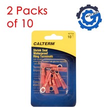 Calterm 2 packs 10  #22-18 AWG Pink Heat Shrink Waterproof Ring Terminal... - $461.27 MXN