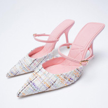 New Women Thin High Heels Single Shoes New Fashion Pointed Toe Buckles Sandals L - £42.99 GBP