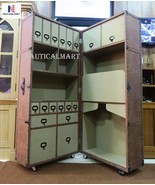 NauticalMart Mayfair Steamer Trunk Secretary (Vintage Cigar) - Home Decor - €3.490,30 EUR